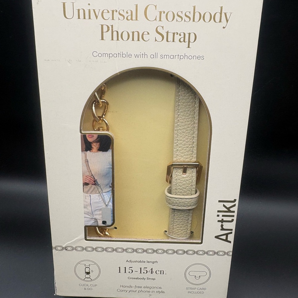 Universal Crossbody Phone Strap - Light Cream